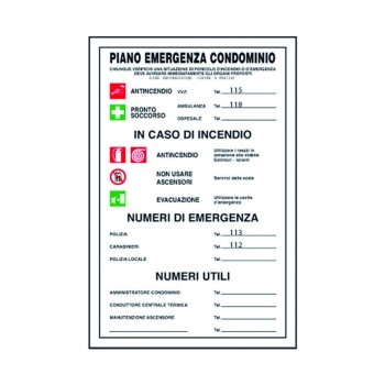 CARTELLO PIANO DI EMERGENZA