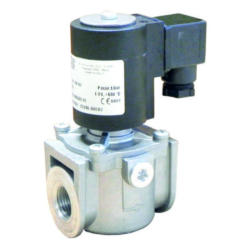 ELETTROVALVOLA GAS NORMALMENTE CHIUSA A RIARMO AUTOMATICO 500 MBAR