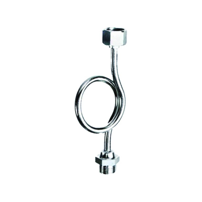 SERPENTINA PORTA MANOMETRO IN ACCIAIO INOX PER ACQUA