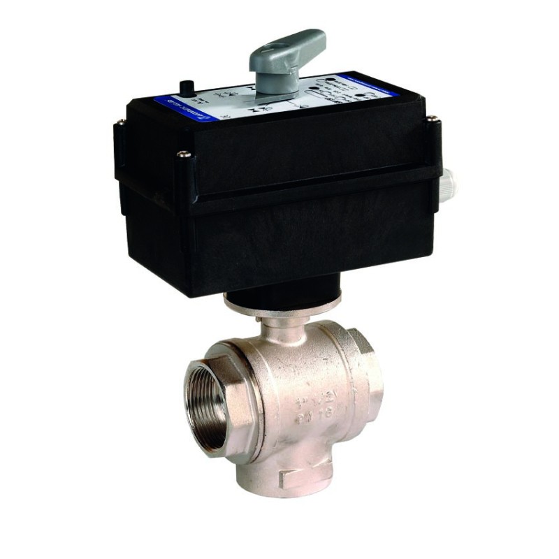 VALVOLA A SFERA MOTORIZZATA A 3 VIE