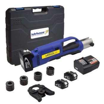 KIT PRESSATRICE A BATTERIA CON PORTAINSERTI ED INSERTI