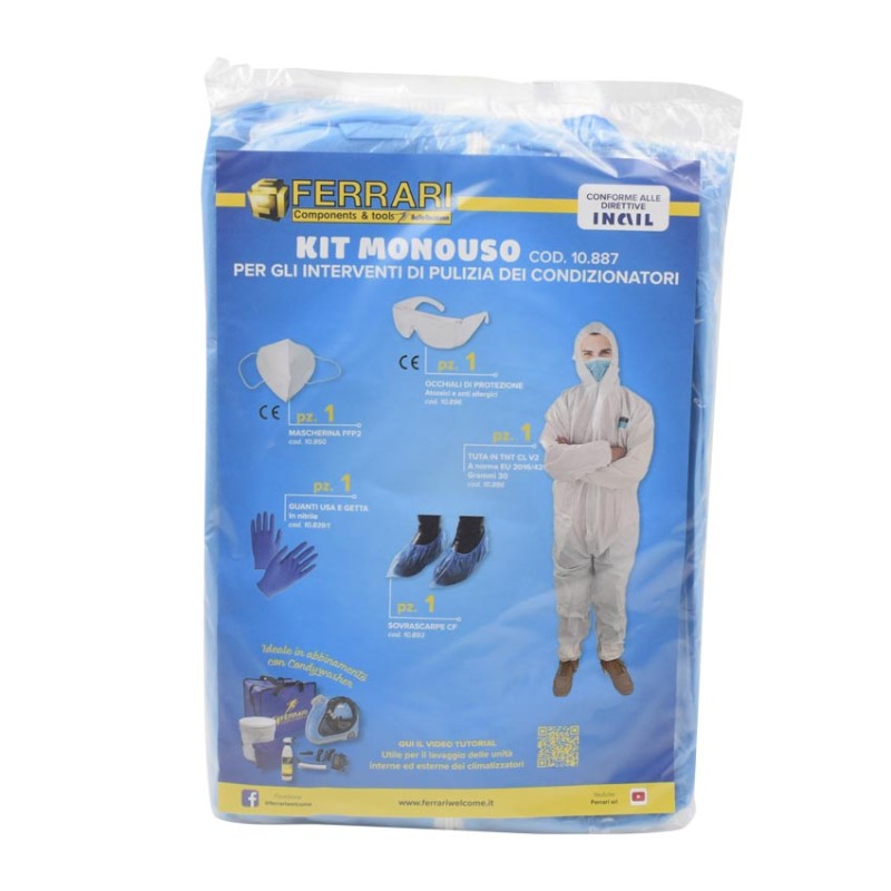 KIT MONOUSO PER GLI INTERVENTI DI PULIZIA DEI CONDIZIONATORI