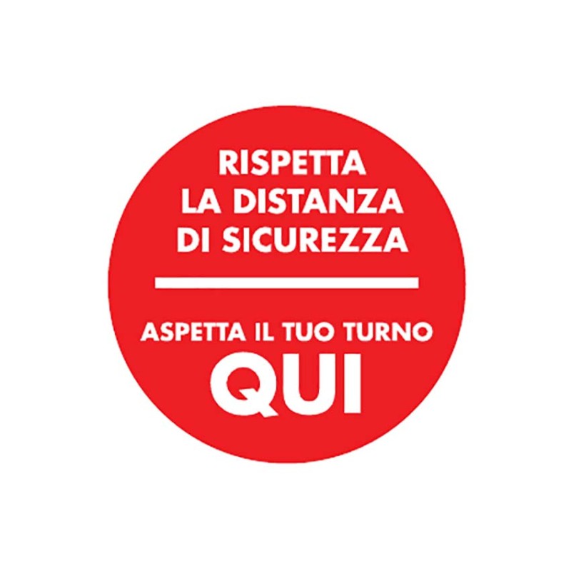 SEGNALETICA PER PAVIMENTO PER ASPETTA TURNO