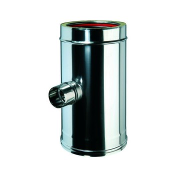 RACCORDO A "T" 90°MF - INOX/INOX RIDOTTO Ø 80 M L 244 mm