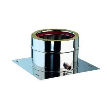 PIASTRA DI BASE - INOX/INOX CON SCARICO LATERALE L 154 mm