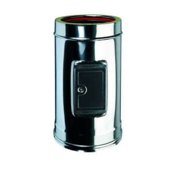 ELEMENTO CON ISPEZIONE RETTANGOLARE MF INOX/INOX L 500 mm