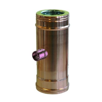 RACCORDO A "T" 90° MF - INOX/RAME RIDOTTO Ø 80 M L 250 mm