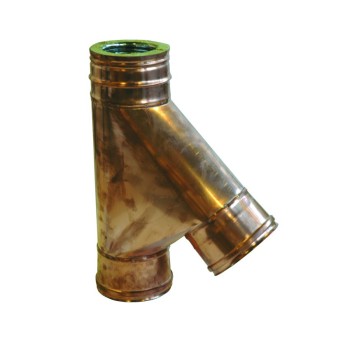 RACCORDO A "T" 135° MF INOX/RAME