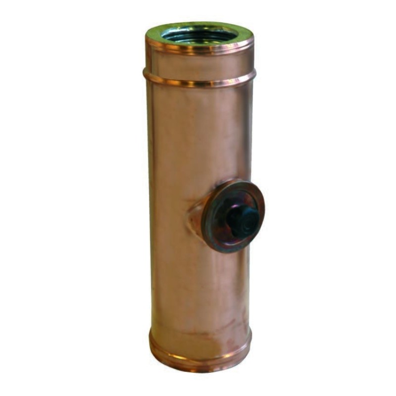 ELEMENTO CON ISPEZIONE TONDA MF INOX/RAME