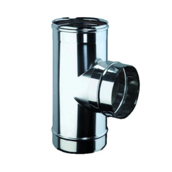 RACCORDO A "T" 93° MF - INOX L 244 mm