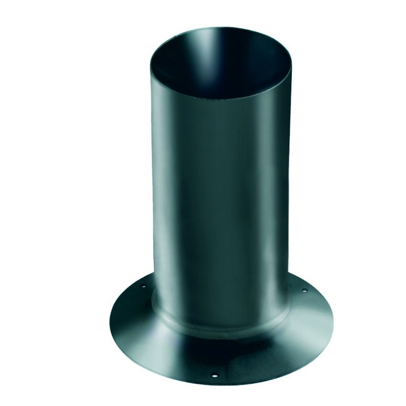 RACCORDO UNICO CON ROSONE - ACCIAIO 0.8 L 145 mm
