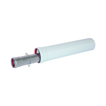 PROLUNGA COASSIALE MF - ALLUMINIO Ø 60/100 - CON INNESTO A BICCHIERE