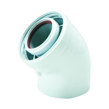 CURVA COASSIALE Ø 60/100 MF - ALLUMINIO