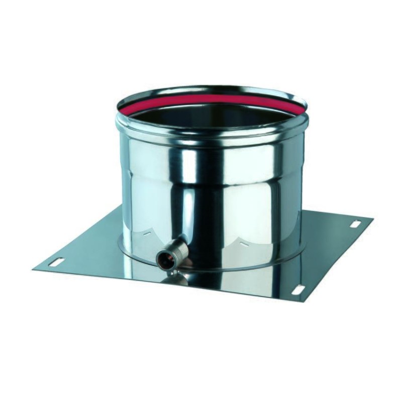 PIASTRA DI BASE SCARICO LATERALE F - INOX L 160 mm