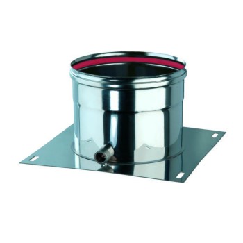 PIASTRA DI BASE SCARICO LATERALE F - INOX L 160 mm