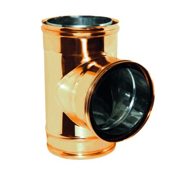 RACCORDO A "T" 90° MF- ARIA/INOX/RAME L 244 mm