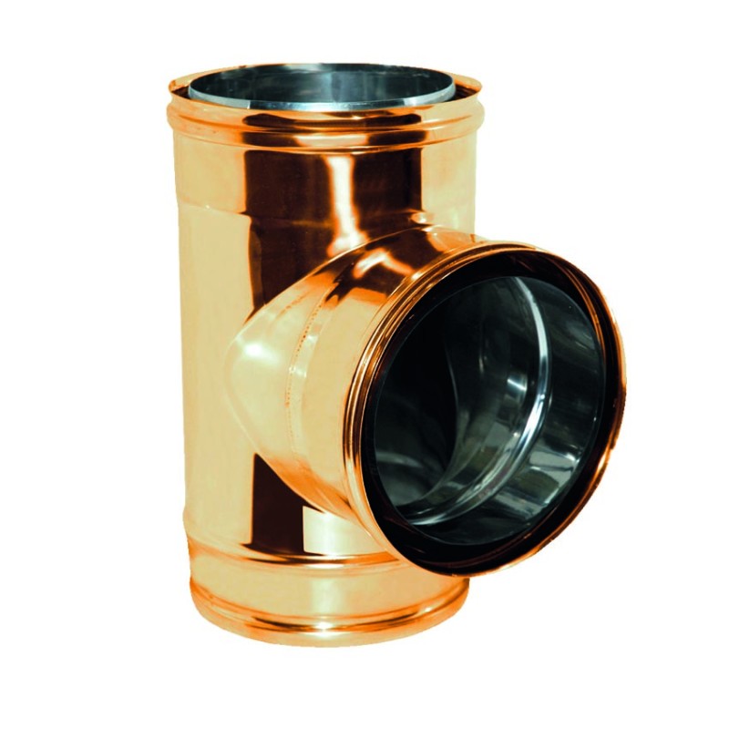 RACCORDO A "T" 90° MF- ARIA/INOX/RAME L 244 mm