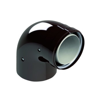 CURVA A 90° MF ARIA PP / ACCIAIO VERNICIATO MARRONE