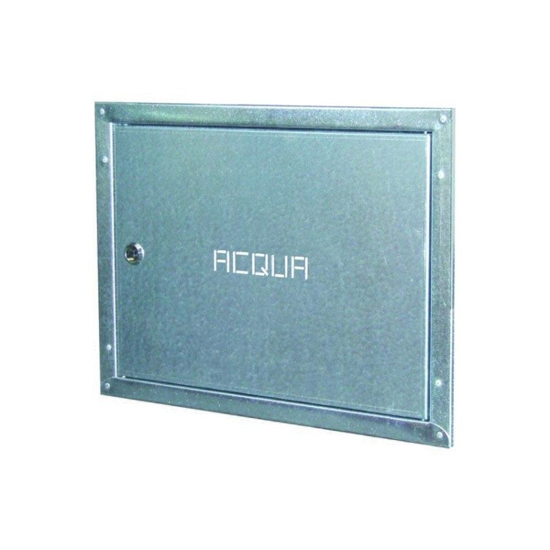 SPORTELLO CONTATORE ACQUA CON CORNICE DA INCASSO IN ACCIAIO INOX