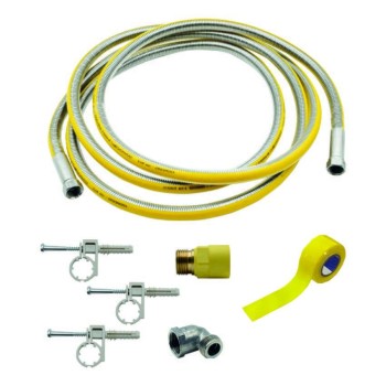 KIT GAS LINK PIù CON TUBO CORRUGATO FORMABILE CSST RACCORDATO PER ALLACCIAMENTO IMPIANTI GAS