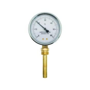 TERMOMETRO BIMETALLICO ATTACCO RADIALE Ø 80