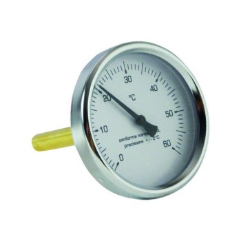 TERMOMETRO BIMETALLICO ATTACCO POSTERIORE Ø 80