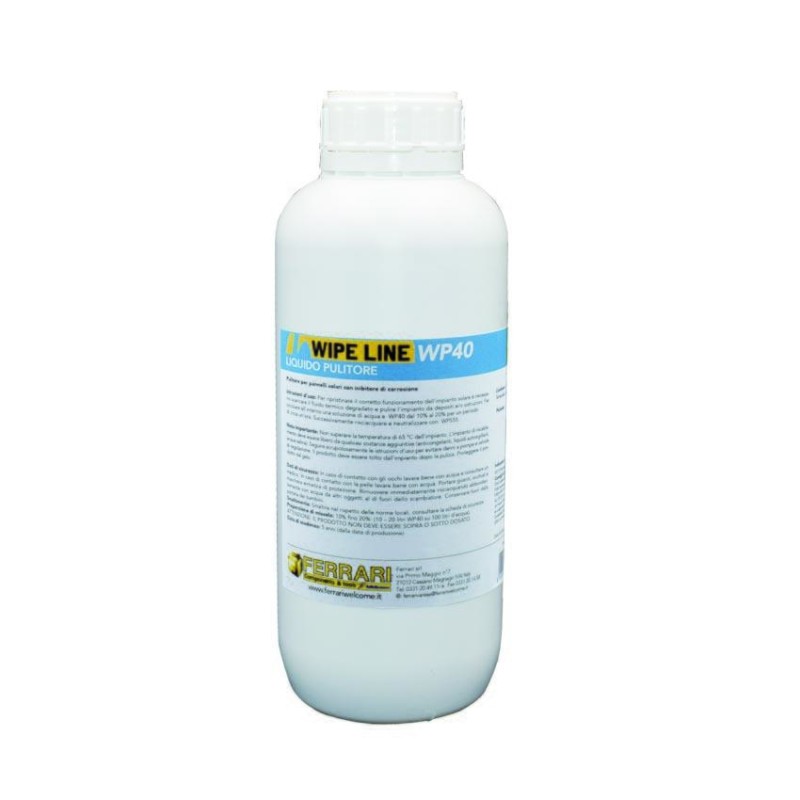 WP40 - LIQUIDO PULITORE PER IMPIANTI A PANNELLI SOLARI CON INIBITORE DI CORROSIONE