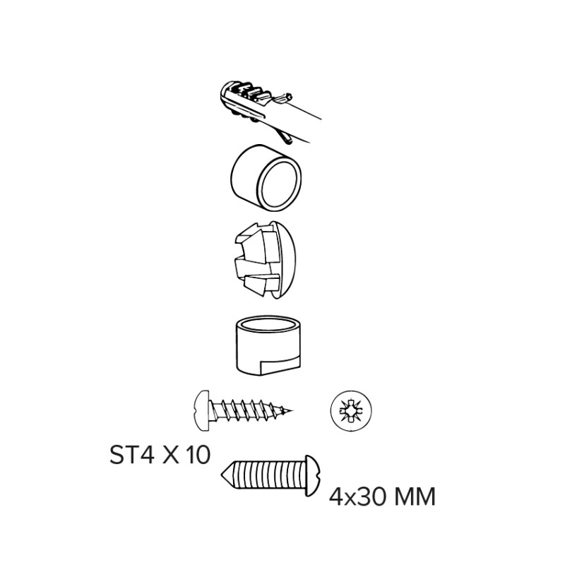 KIT DI FISSAGGIO PROFILO A MURO