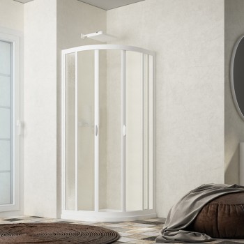 LINEA ACRIL ANGOLARE DOCCIA SEMICIRCOLARE CON APERTURA CENTRALE (R. 55 CM)