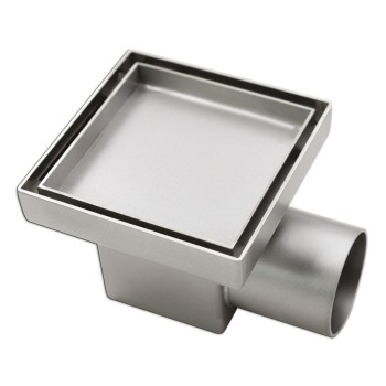 CHIUSINO SIFONATO INOX STYLE LINEA LUXURY QUADRATA - PIASTRELLABILE