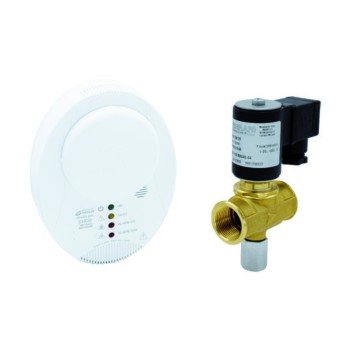 KIT DOPPIO RILEVATORE GAS USO CIVILE CON EV RIARMO MANUALE NC