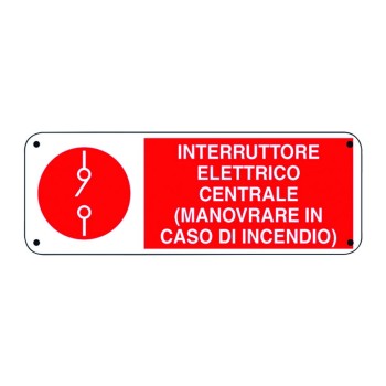 CARTELLO INTERRUTTORE ELETTRICO CENTRALE
