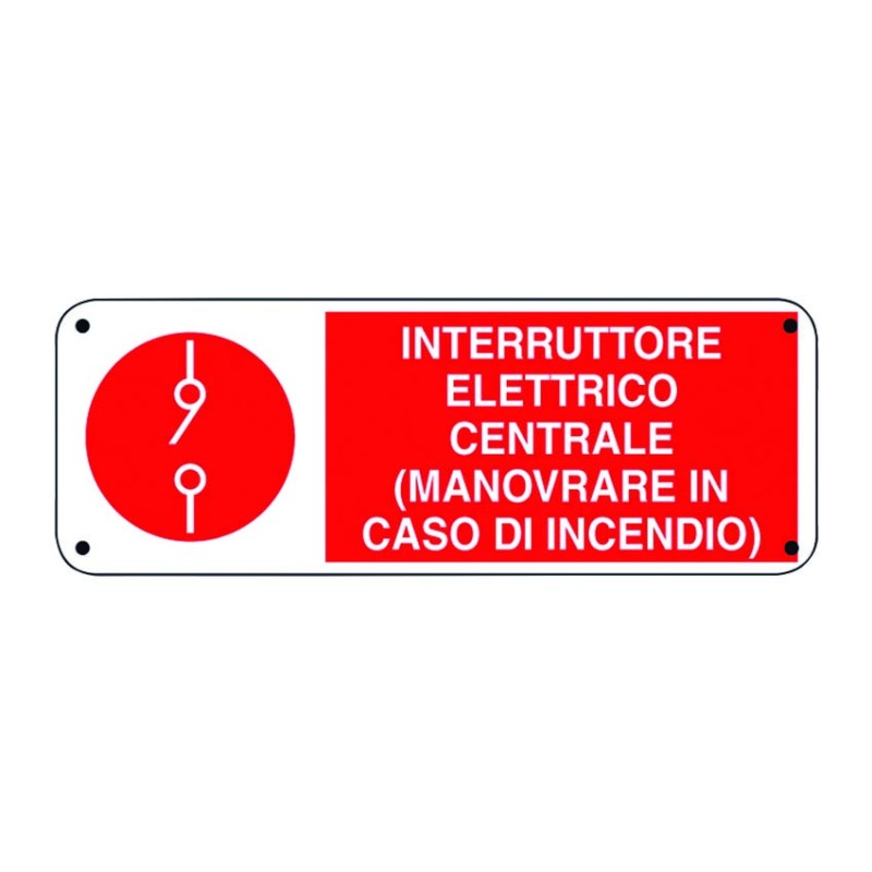 CARTELLO INTERRUTTORE ELETTRICO CENTRALE