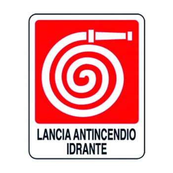 CARTELLO LANCIA ANTINCENDIO IDRANTE