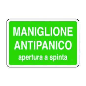 CARTELLO MANIGLIONE ANTIPANICO