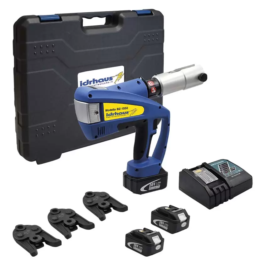 KIT PRESSATRICE A BATTERIA BZ-1550 CON GANASCE